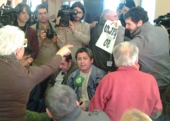 Bronca, discurso de Caballero y acusaciones a la CIG (cuatro vídeos)