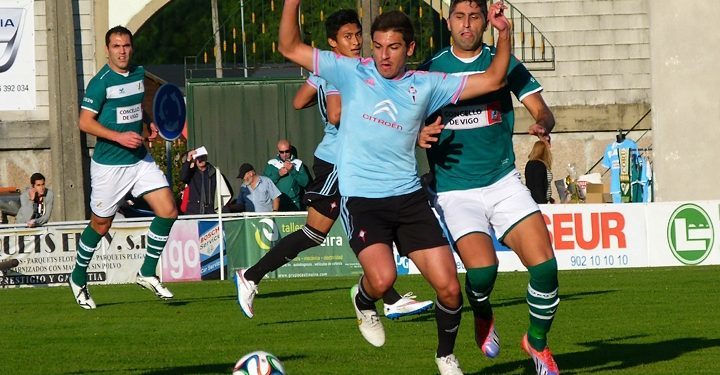 El Celta B se frena bajo el aguacero (1-0)