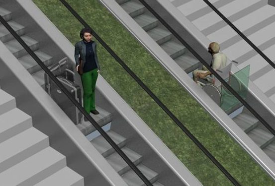 Las escaleras mecánicas «para todos» ya se construyen en la Falperra de A Coruña