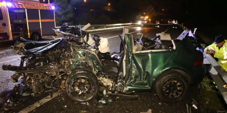 Un muerto y dos heridos graves en un brutal accidente en Vilagarcía