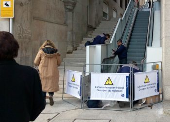 Las escaleras mecánicas de Porta do Sol, otra vez averiadas