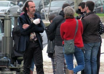 Luis Tosar y Mario Casas, en Canido rodando «Toro»