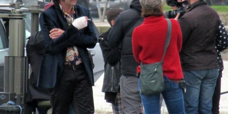 Luis Tosar y Mario Casas, en Canido rodando «Toro»