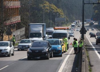Una colisión en cadena provoca retenciones en O Porriño