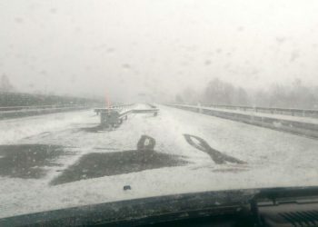 Nieve primaveral en Galicia