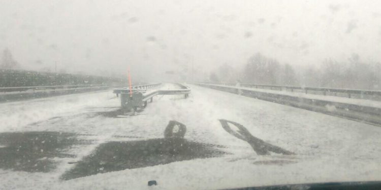 Nieve primaveral en Galicia