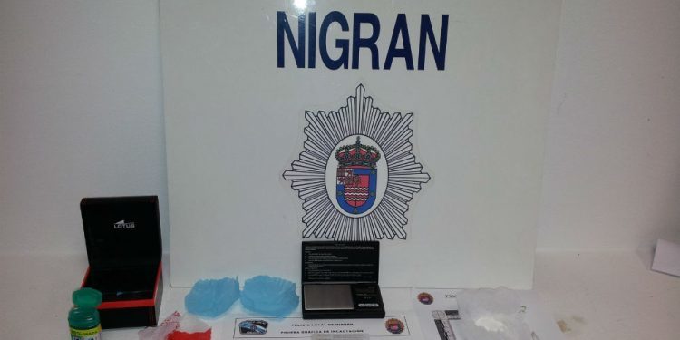 Detenido en Nigrán un joven de Gondomar por distribución y venta de cocaína