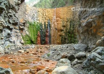 Por el Barranco de las Angustias, en isla de La Palma