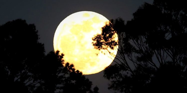 La Luna llena alumbra Vigo tras una jornada con más de 27 grados