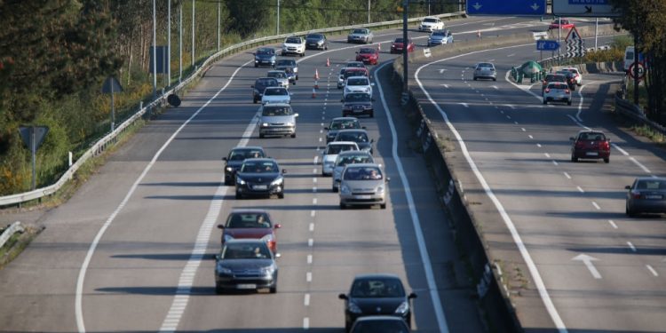 Retenciones en O Porriño por la operación retorno de Semana Santa