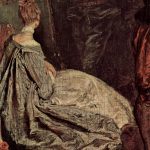 Antoine Watteau El descanso durante la caza detalle 1718