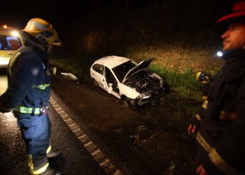 Una mujer herida en un aparatoso accidente en O Porriño