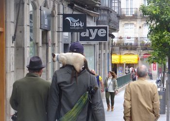 Con el gato a cuestas