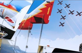 El simulador de vuelo de la Patrulla Águila, abierto al público en Baiona