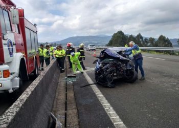 Grave accidente en la autopista, a la altura de Padrón