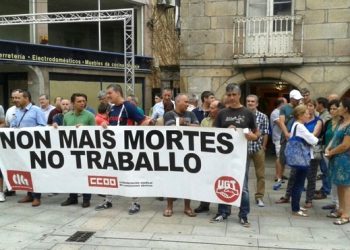 Solidariedade coa familia do operario morto en O Porriño
