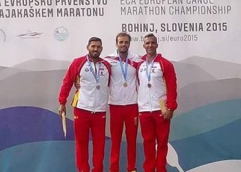 Iván Alonso, del Kayak Tudense, plata en el Europeo de Maratón