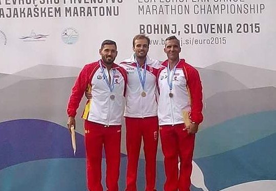 Iván Alonso, del Kayak Tudense, plata en el Europeo de Maratón