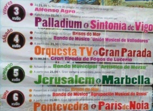 Las mejores orquestas gallegas, entre ellas Panorama y París de Noia, en Coia