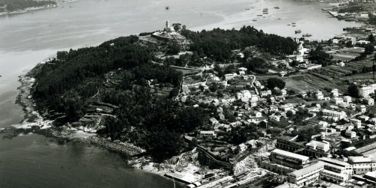 Vista aérea de La Guía y F. vulcano