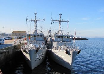 Vigo recibe a los “aniquiladores” de minas de la Segunda Guerra Mundial