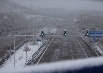 Los primeros copos sobre Galicia
