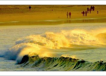 La playa al atardecer