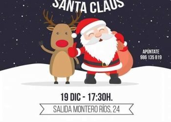 Papanoelada ciclista en Vigo con fines solidarios