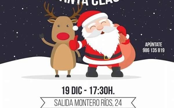 Papanoelada ciclista en Vigo con fines solidarios