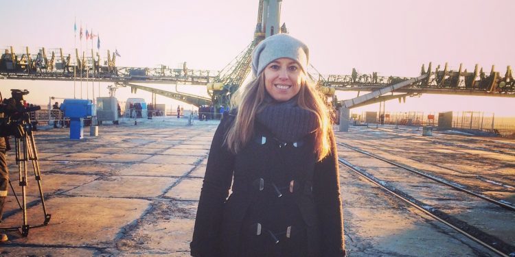 Una viguesa en el lanzamiento de la Soyuz