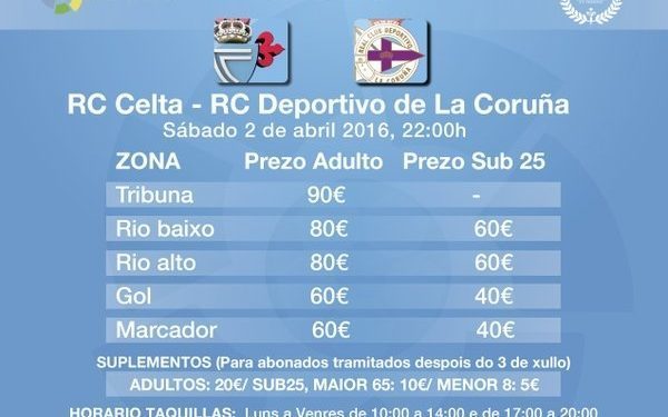 Las entradas para el derbi se ponen a la venta este martes