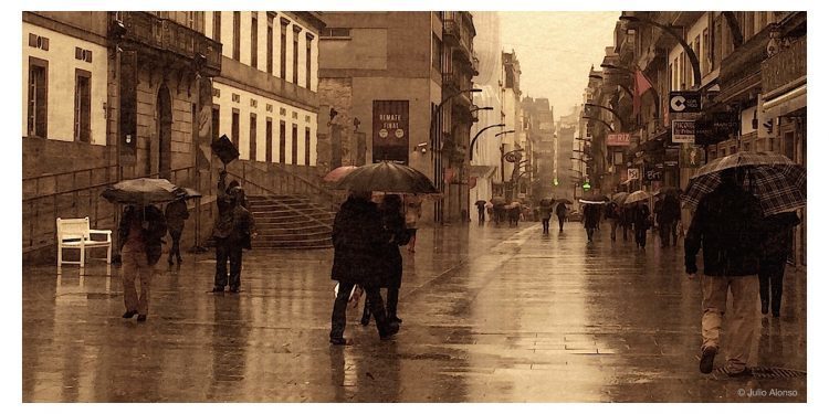 La lluvia en la calle del Príncipe