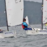 Los regatistas que compitieron hoy en Baiona tienen entre 8 y 15 aos - Foto Rosana Calvo