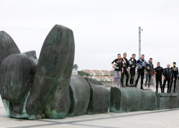 El equipo gallego de Motos Acuáticas recorre el trazado del Campeonato de España