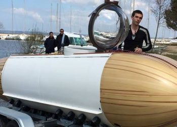 “Poisson Pilote”, un submarino a pedales para cruzar el Canal de la Mancha
