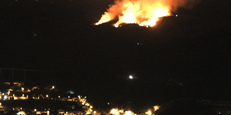 Incendio forestal de grandes proporciones en Domaio
