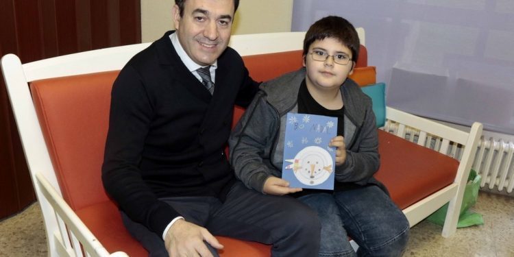 A Xunta escolle unha postal dos nenos de Panxón para felicitar o Nadal