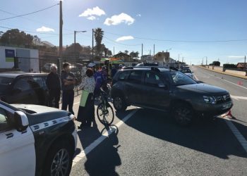 Cuatro heridos al ser atropellado un pelotón de ciclistas en Viladesuso