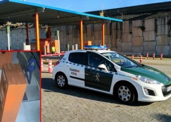 Detenido un vecino de Nigrán por reventar y robar las cabinas del peaje de la autopista