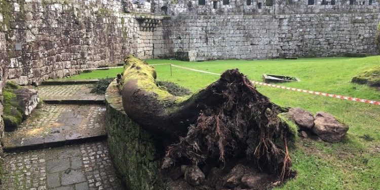 Os danos polo temporal no Castelo de Soutomaior alcanzan os 100.000 euros