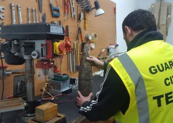 La Guardia Civil desactiva el proyectil de la Guerra Civil localizado en Ponteareas