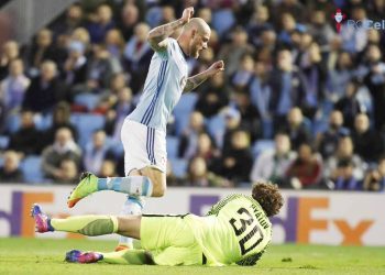 Guidetti sufre un esguince y Hugo Mallo es duda para el partido ante Osasuna