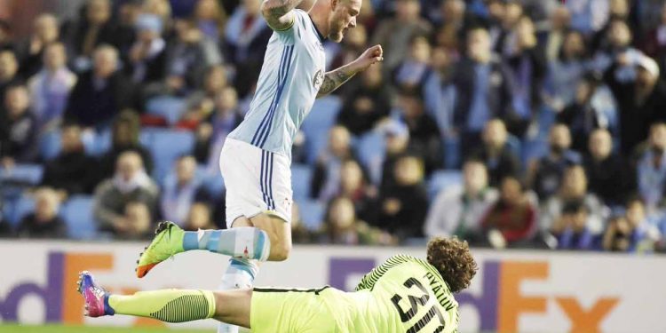 Guidetti sufre un esguince y Hugo Mallo es duda para el partido ante Osasuna