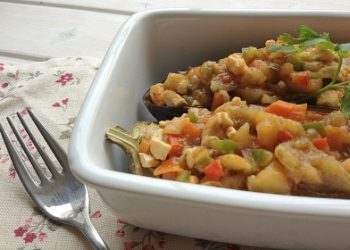 Berenjenas rellenas de pollo