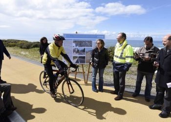 Novo carril bici entre Vigo e A Guarda para ciclistas profesionais e afeccionados