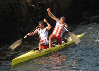 Llamedo, Garrido, Ferro y Graña, del Kayak Tudense, ganan en Pontevedra