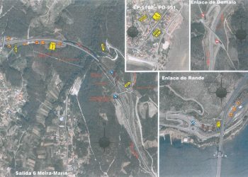 Corte de tráfico no Corredor do Morrazo por voaduras