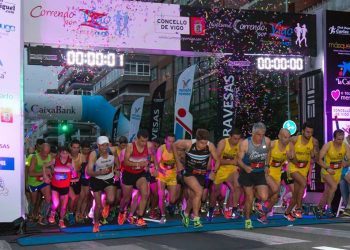 La carrera nocturna Correndo por Vigo reúne a más de 1.100 participantes