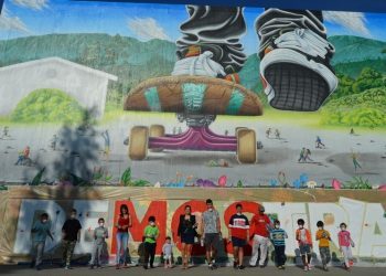 A cara máis artística dos mosenses máis novos decora o Multiusos das Pozas