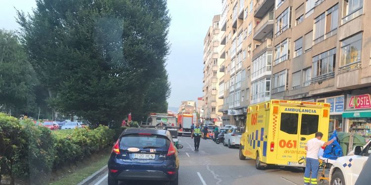 Aparatoso accidente de moto en la Avenida de Castelao de Vigo